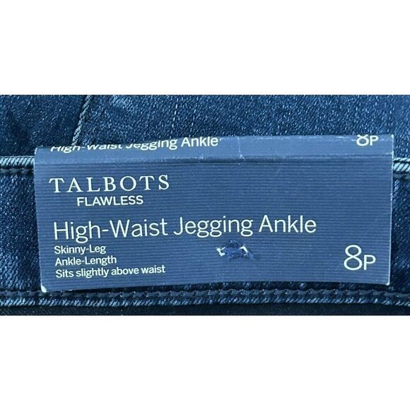 Talbots Flawless High-Waist Jegging Ankle Jeans 8P Blue Stretch - Picture 5 of 7